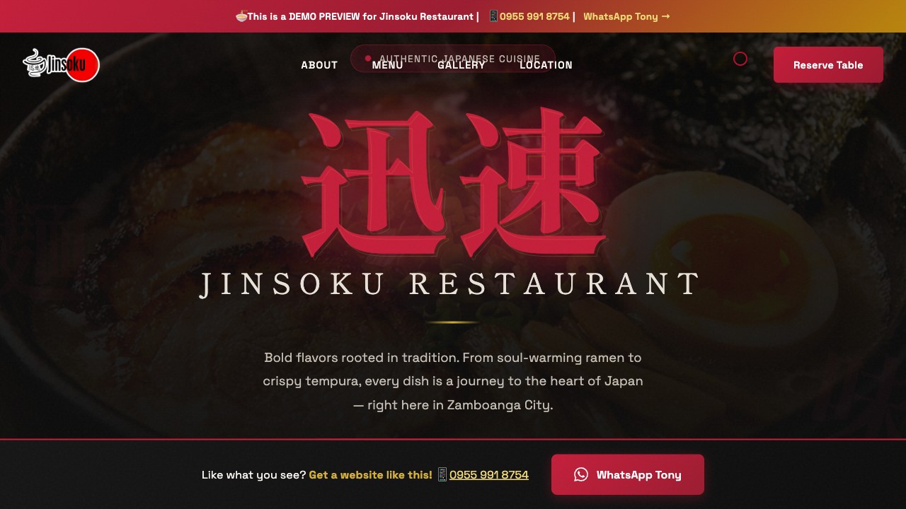 Jinsoku 迅速 - Japanese Ramen Restaurant